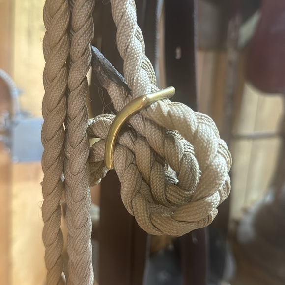 Tan Nylon Roping Rein - Picture 3 of 5